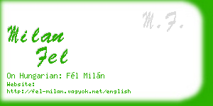 milan fel business card